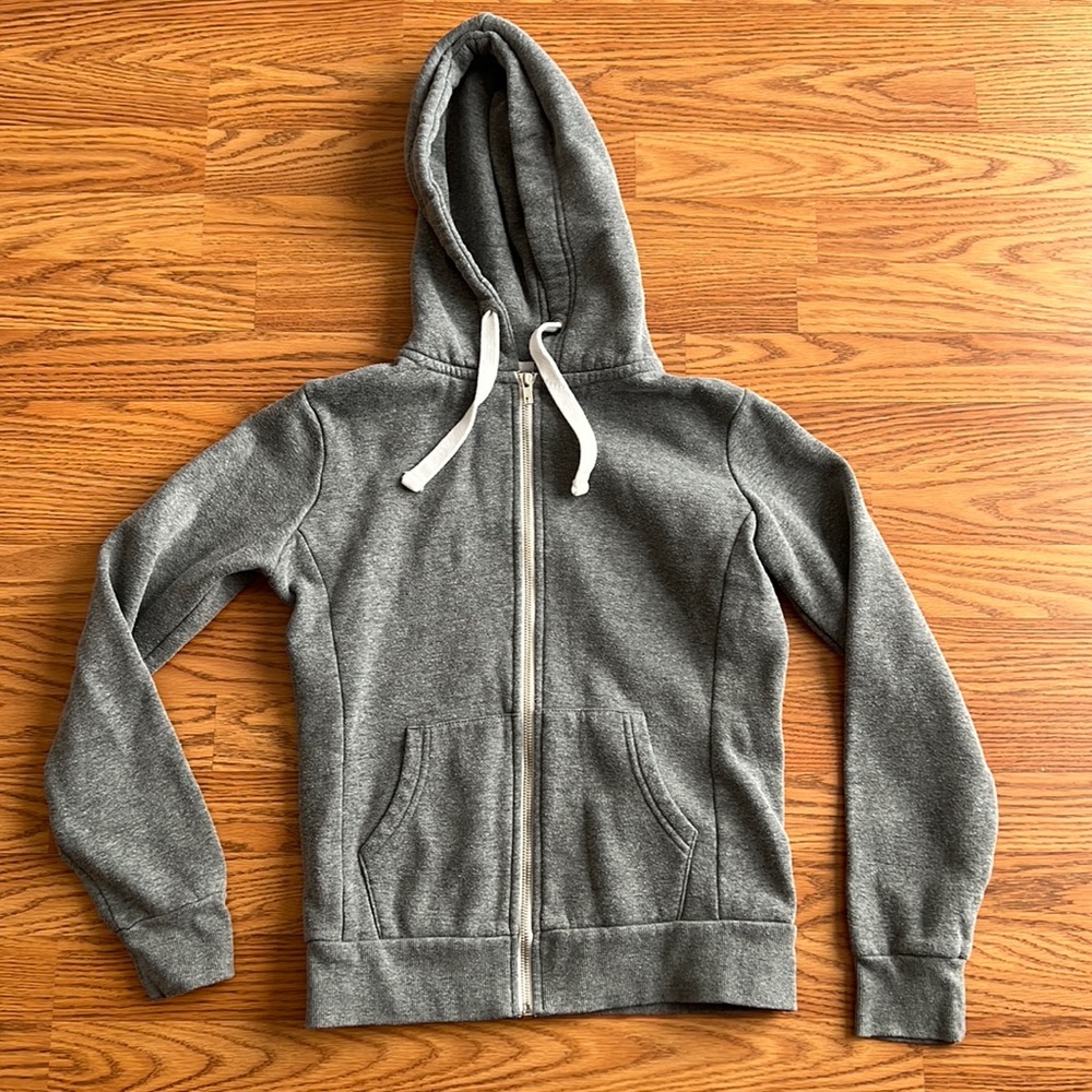 Fashion Nova | Gray Hooded Zip Up Sweater Jacket | Small